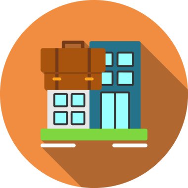 Bina. Web simgesi basit illüstrasyon