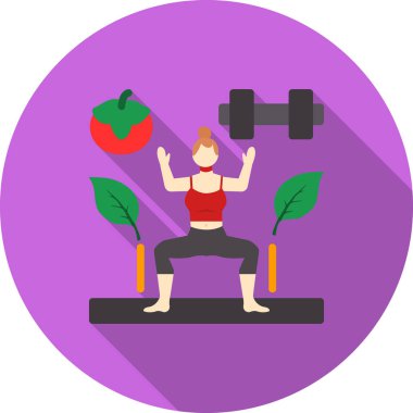 sağlıklı yaşam tarzı düz tasarım simgeleri