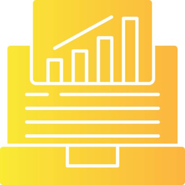 iş grafiği simgesi, vektör illüstrasyonu