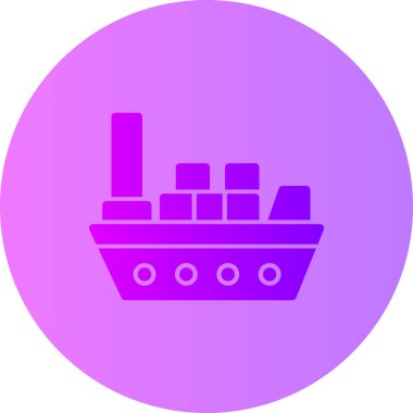 Gemi. Web simgesi basit illüstrasyon