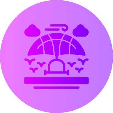 Bir binanın modern simgesinin vektör çizimi