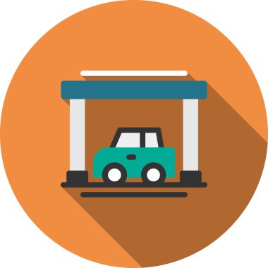 Araba simgesinin vektör illüstrasyonu