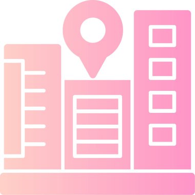 Harita. Web simgesi basit illüstrasyon