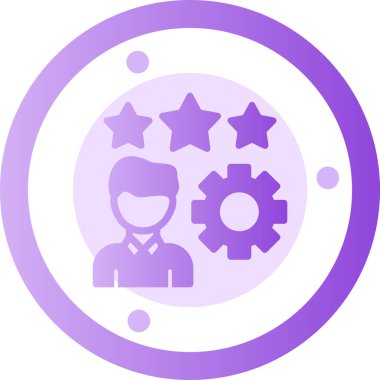 Müşteri hizmeti simgesi, basit vektör illüstrasyon tasarımı