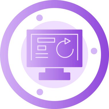 Bilgisayar. Web simgesi basit illüstrasyon