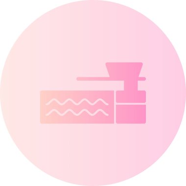 Su damlasının pembe ve beyaz ikonunun vektör çizimi