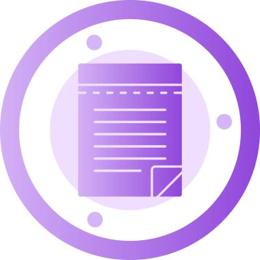 Belge. Web simgesi basit illüstrasyon