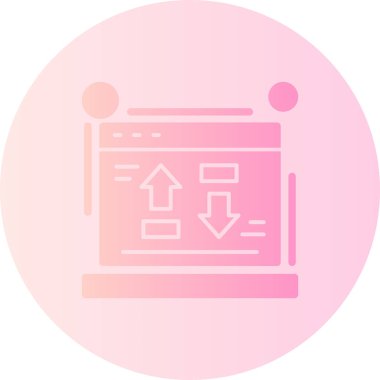 Tarayıcı. Web simgesi basit illüstrasyon