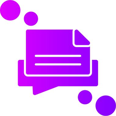 Mesaj var. Web simgesi basit illüstrasyon