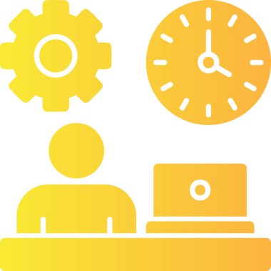 işletme yönetimi simgesi düz biçimli