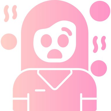 Kadın. Web simgesi basit illüstrasyon