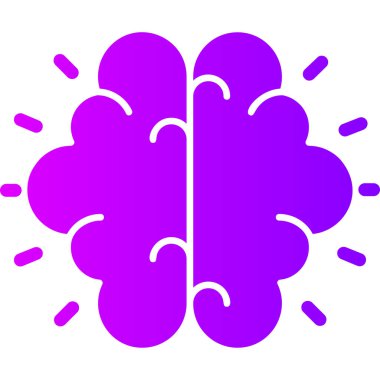 Beyin. Web simgesi basit tasarım