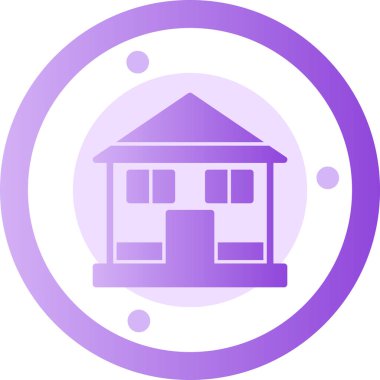 Ev. Web simgesi basit illüstrasyon