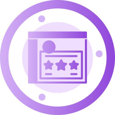 Reyting. Web simgesi basit tasarım