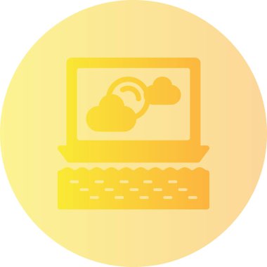 Bilgisayar. Web simgesi basit illüstrasyon