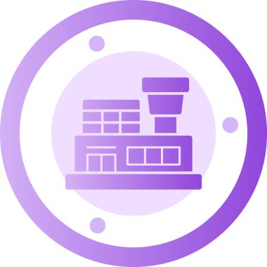 Fabrika simgesi vektör illüstrasyonu