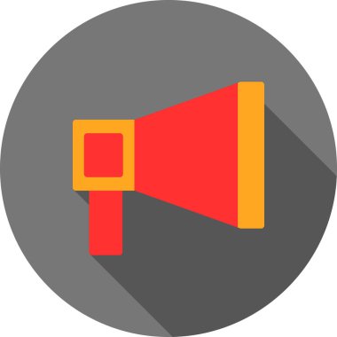 megafon ikonu. Vektör illüstrasyonu