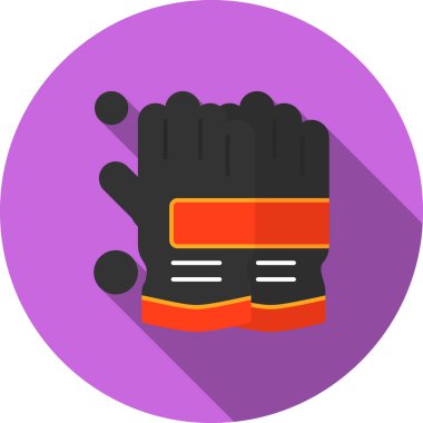 Eldiven simgesi, çizim, düz tasarım