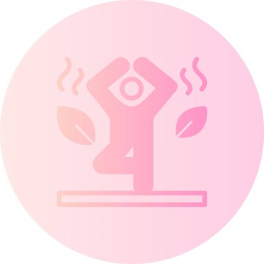 Yoga simgesinin vektör illüstrasyonu