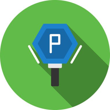 park yeri düz vektör simgesi