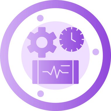 Bir saatin vektör illüstrasyonu