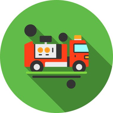 kamyon düz vektör simgesi