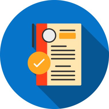 belge düz vektör simgesi