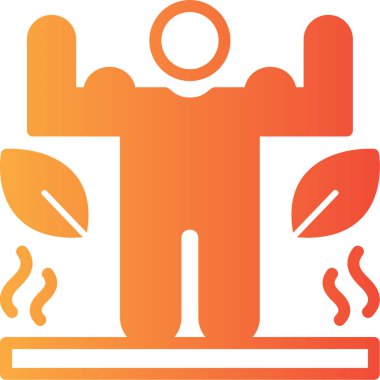 Ana hatlar biçiminde sıcak simgeyi yak