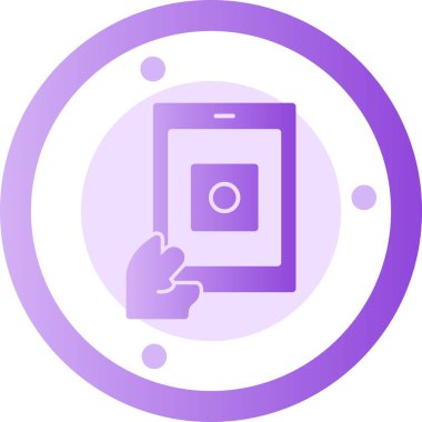 Bir smartphone simge vektör çizim