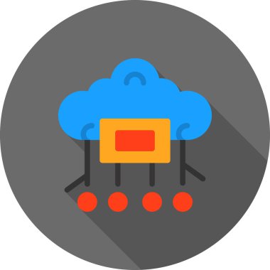 bulut hesaplama vektörü simgesi