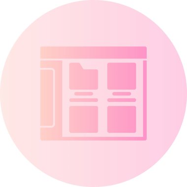 Web tarayıcı simgesi, basit vektör illüstrasyonu