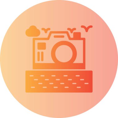 kamera simgesi vektör illüstrasyonu