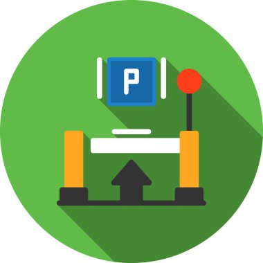 parking vector flat color icon