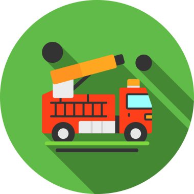 kamyon düz vektör simgesi