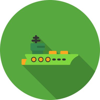 Tekne Düz Vektör Simgesi