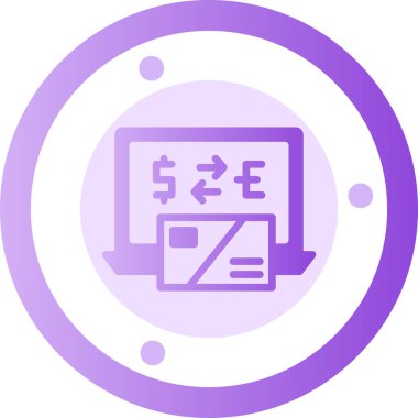 Dizüstü bilgisayar simgesi vektör çizimi