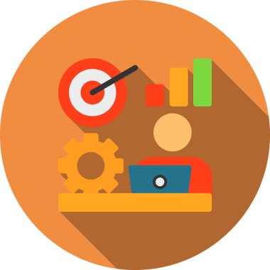 düz vektör simgesi analiz et