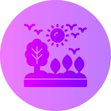 Bir ağaç simgesinin vektör illüstrasyonu