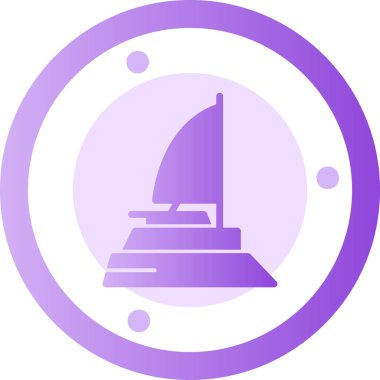 Tekne. Web simgesi basit illüstrasyon