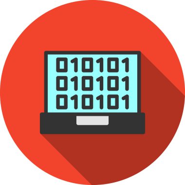 veri analizi düz vektör simgesi