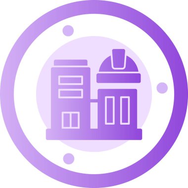 Bir şehrin eşsiz vektör simgesi