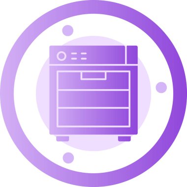 Yazıcı. Web simgesi basit illüstrasyon