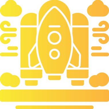 roket ikonu vektör illüstrasyonu