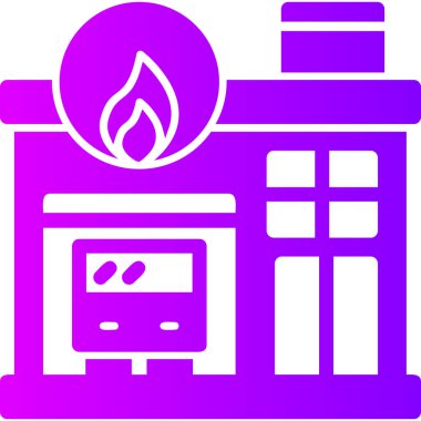 Yangın. Web simgesi basit illüstrasyon