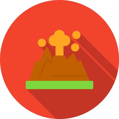 Dağ. Web simgesi basit illüstrasyon