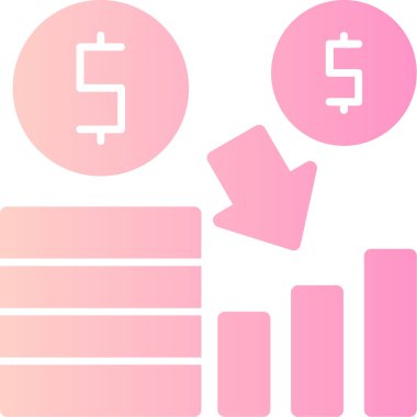 Dolar. Web simgesi basit tasarım