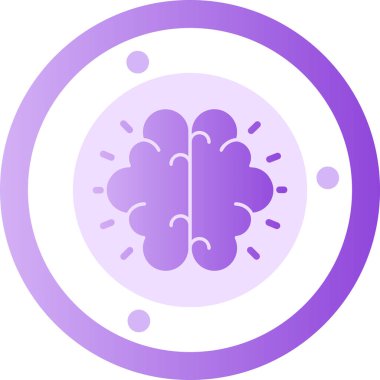 Beyin. Web simgesi basit illüstrasyon