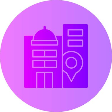 Modern yapı simgesinin vektör illüstrasyonu