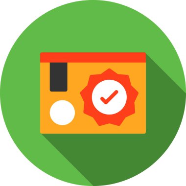 Düz dizaynlı bir dairenin vektör çizimi