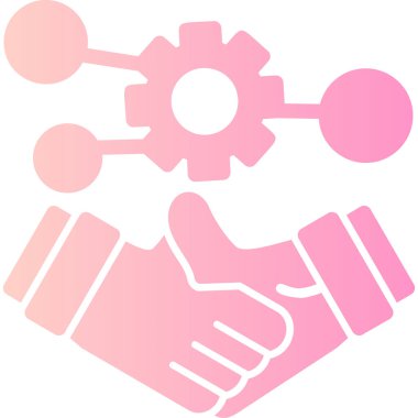 Çemberde insan eli simgesinin vektör çizimi